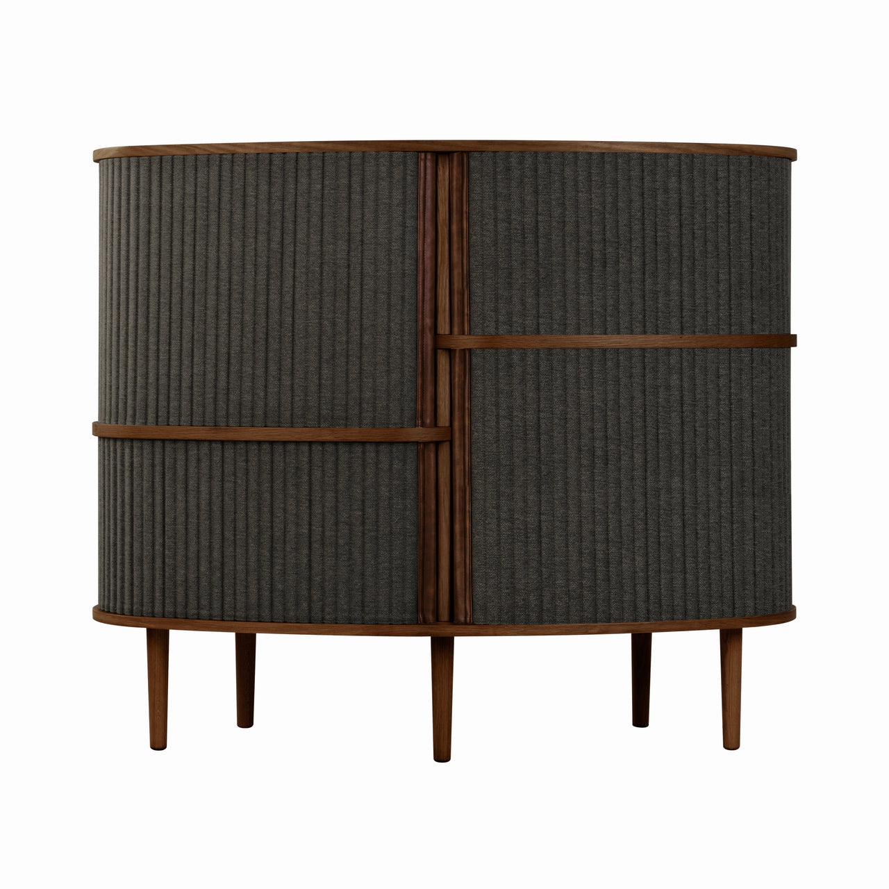 Audacious Highboard Cabinet: Dark Oak + Shadow Grey