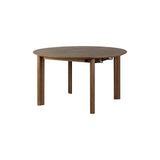 Comfort Circle Dining Table with Extension: Smooth + Dark Oak