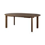 Comfort Circle Dining Table with Extension: Smooth + Dark Oak