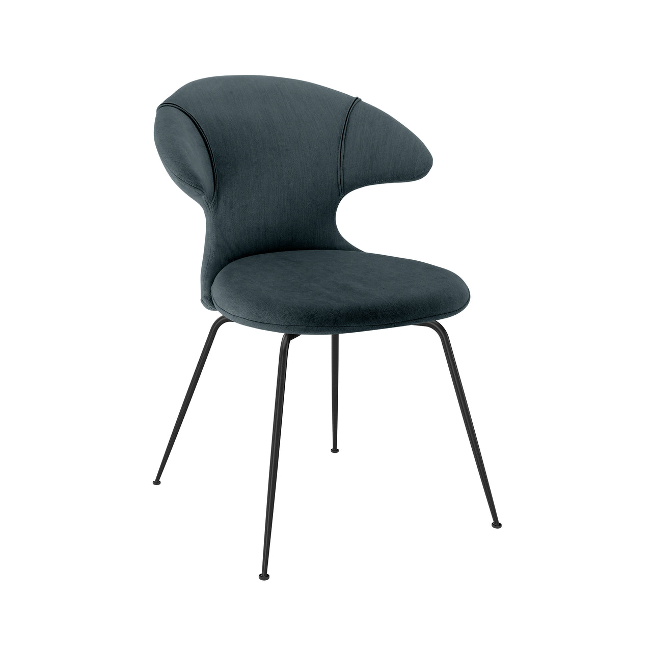 Time Flies Dining Chair: Black + Quantom Blue 