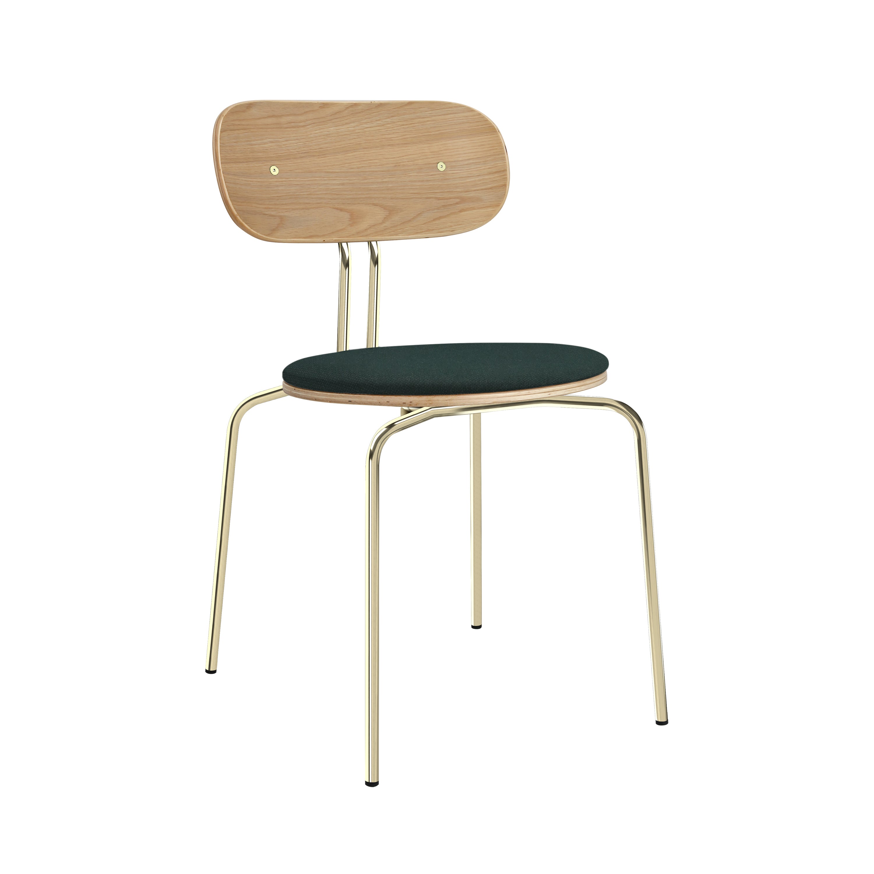 Curious Chair: Brass + With Calm Seas Cushion