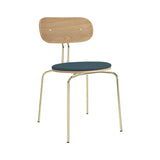 Curious Chair: Brass + 
With Jet Air Blue Cushion