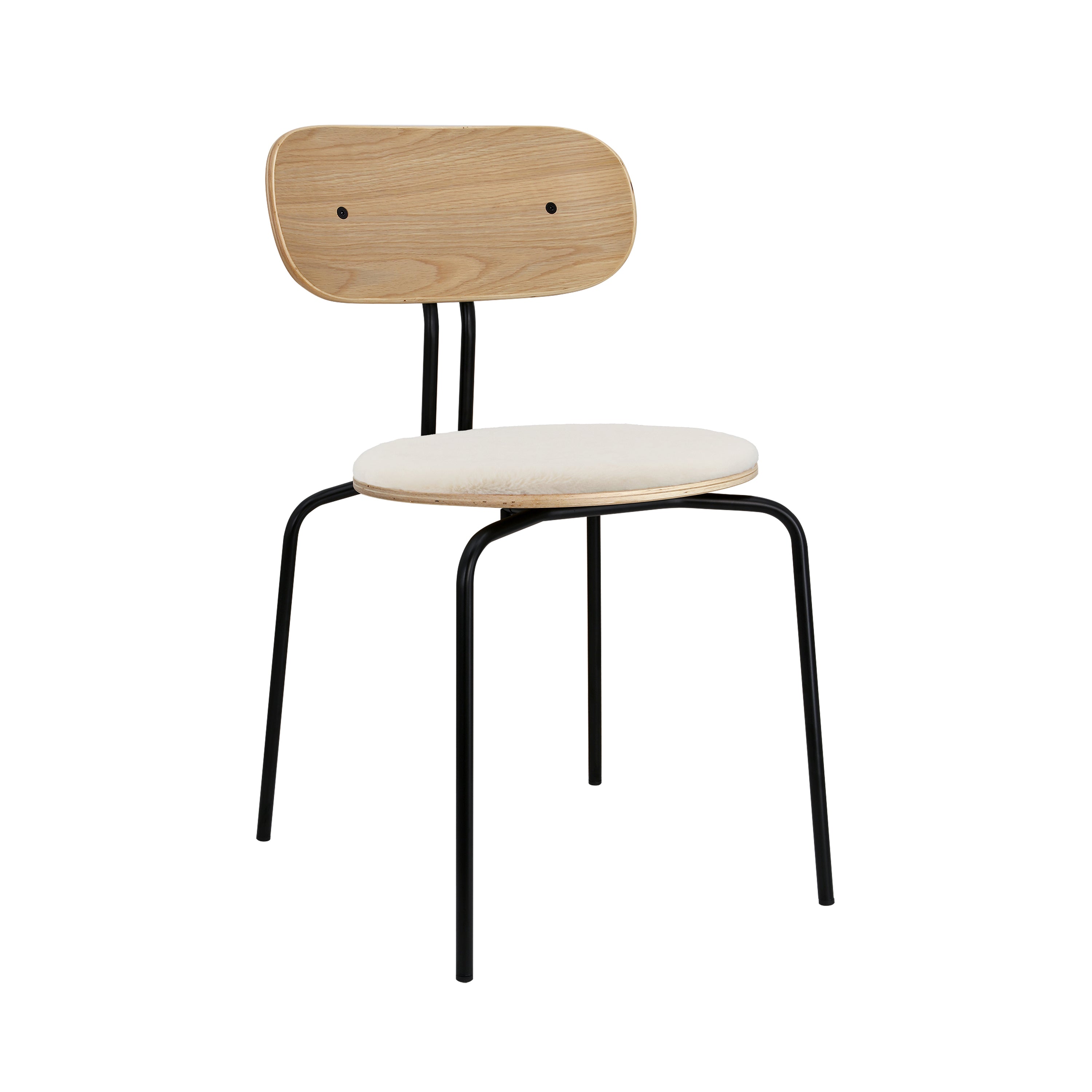 Curious Chair: Black + With Teddy White Cushion