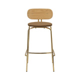 Curious Bar + Counter Stool: Bar + Brass + With Sugar Brown Cushion