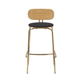 Curious Bar + Counter Stool: Bar + Brass + With Shadow Cushion