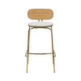 Curious Bar + Counter Stool: Bar + Brass + With Teddy White