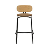 Curious Bar + Counter Stool: Bar + Black + With Sugar Brown Cushion