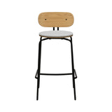 Curious Bar + Counter Stool: Bar + Black + With Sterling Cushion