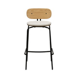 Curious Bar + Counter Stool: Bar + Black + With Teddy White
