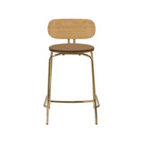 Curious Bar + Counter Stool: Counter + Brass + With Sugar Brown Cushion
