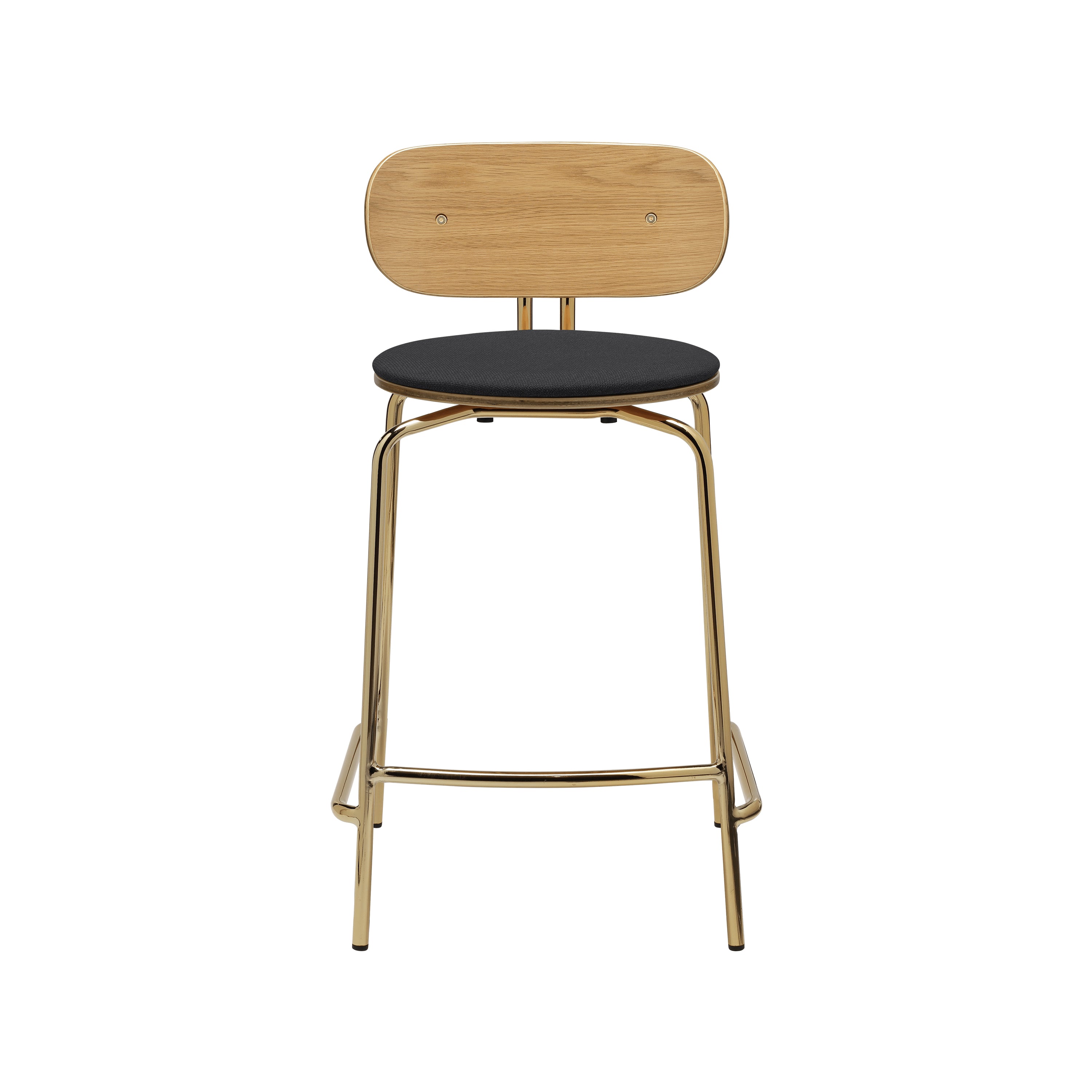 Curious Bar + Counter Stool: Counter + Brass + With Shadow Cushion