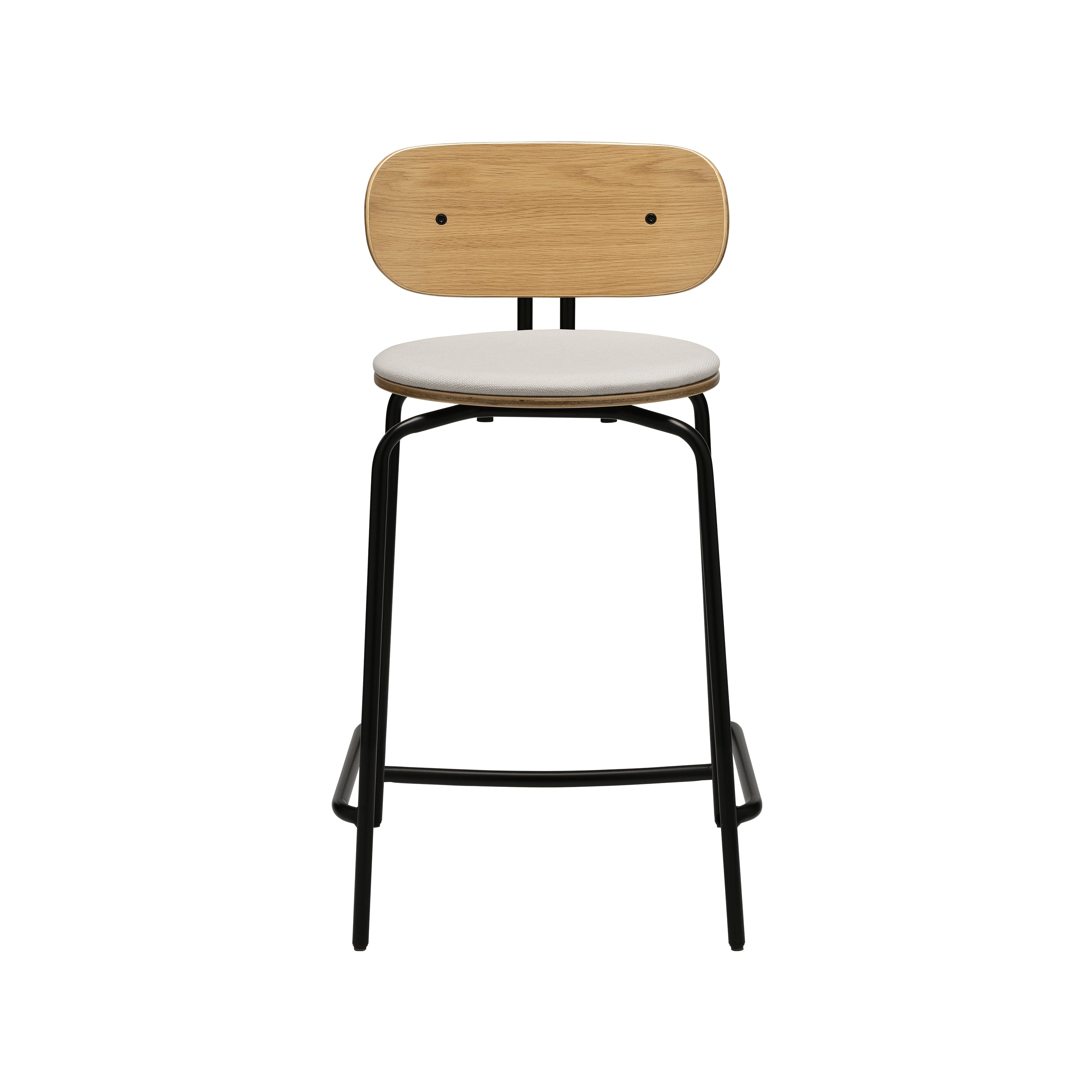 Curious Bar + Counter Stool: Counter + Black + With White Sands Cushion