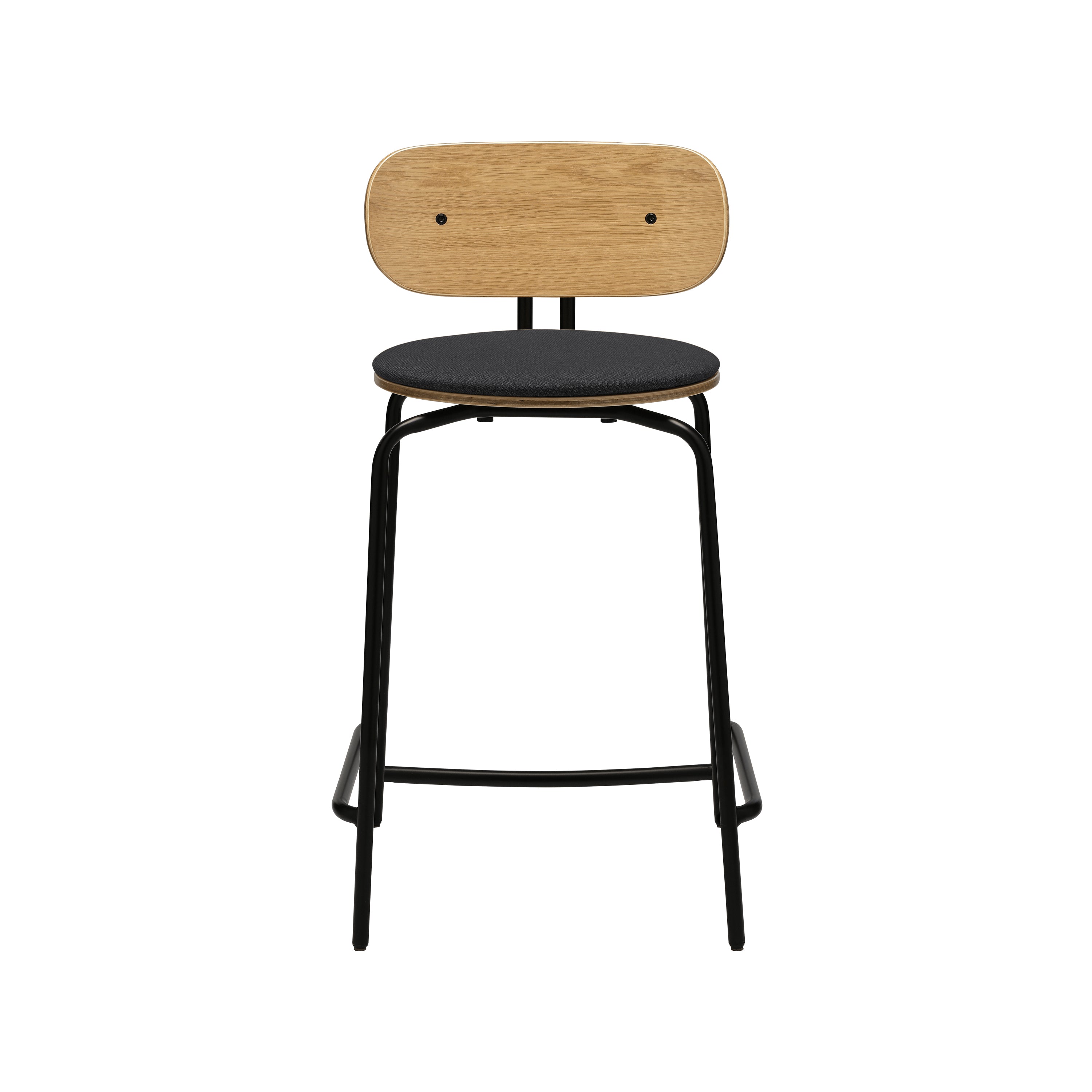 Curious Bar + Counter Stool: Counter + Black + With Shadow Cushion