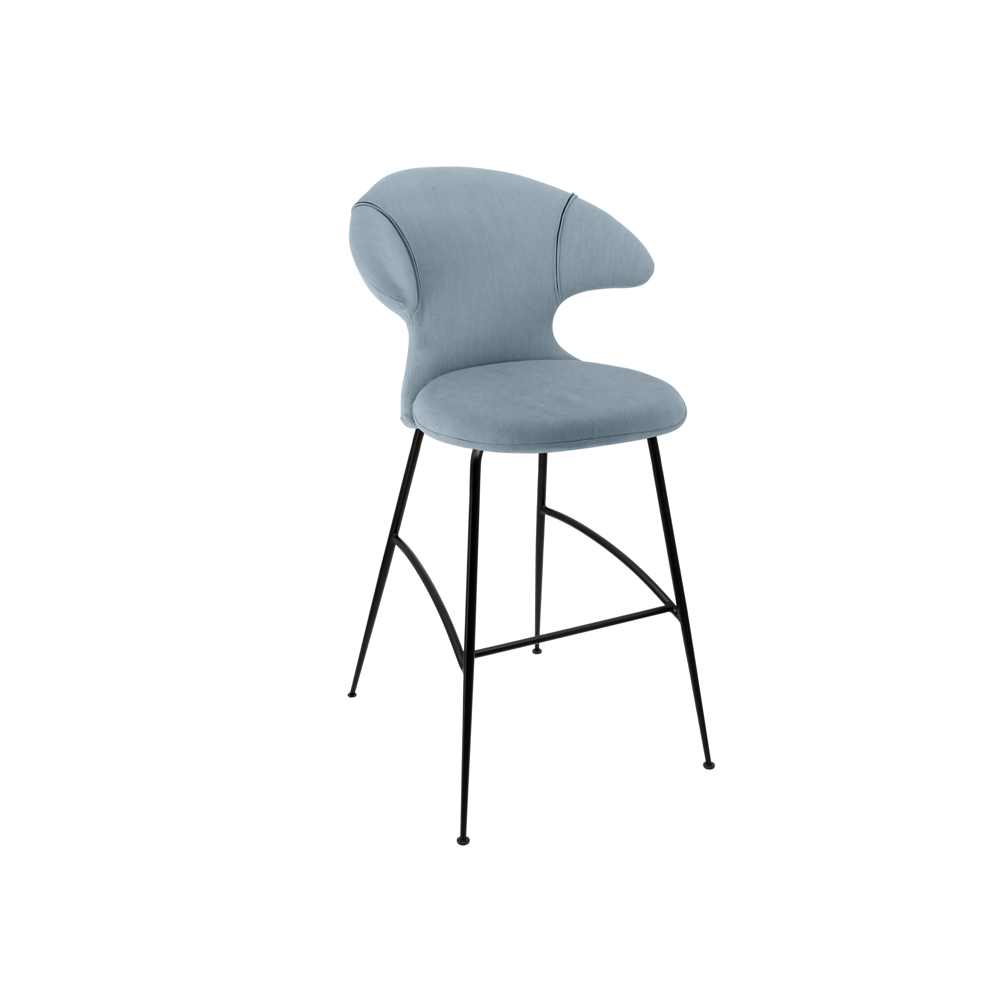 Time Flies Bar Stool: Black + bright skies