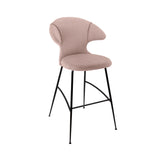 Time Flies Bar Stool: Black + Stone Rose