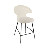 Time Flies Counter Stool: Black + Teddy White