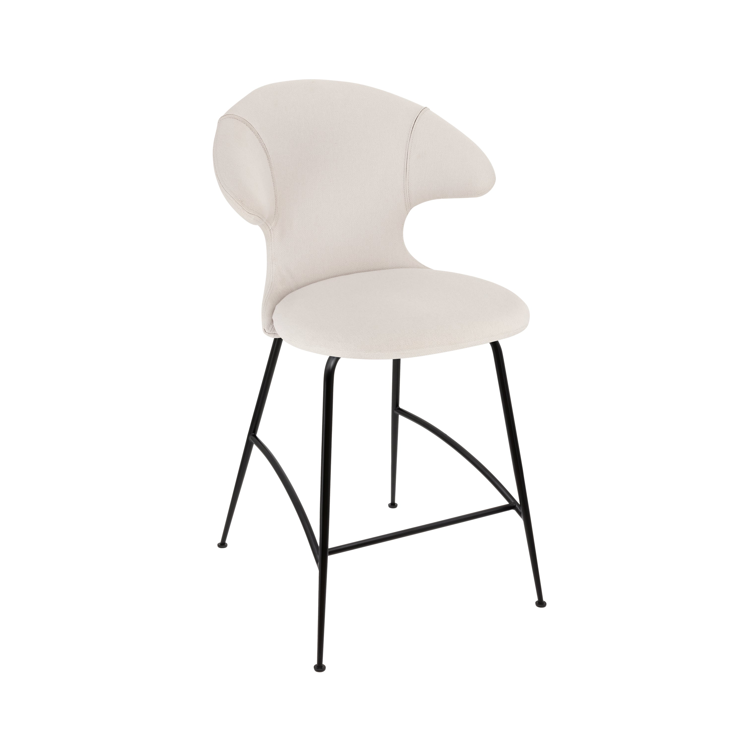 Time Flies Counter Stool: Black + White Sands