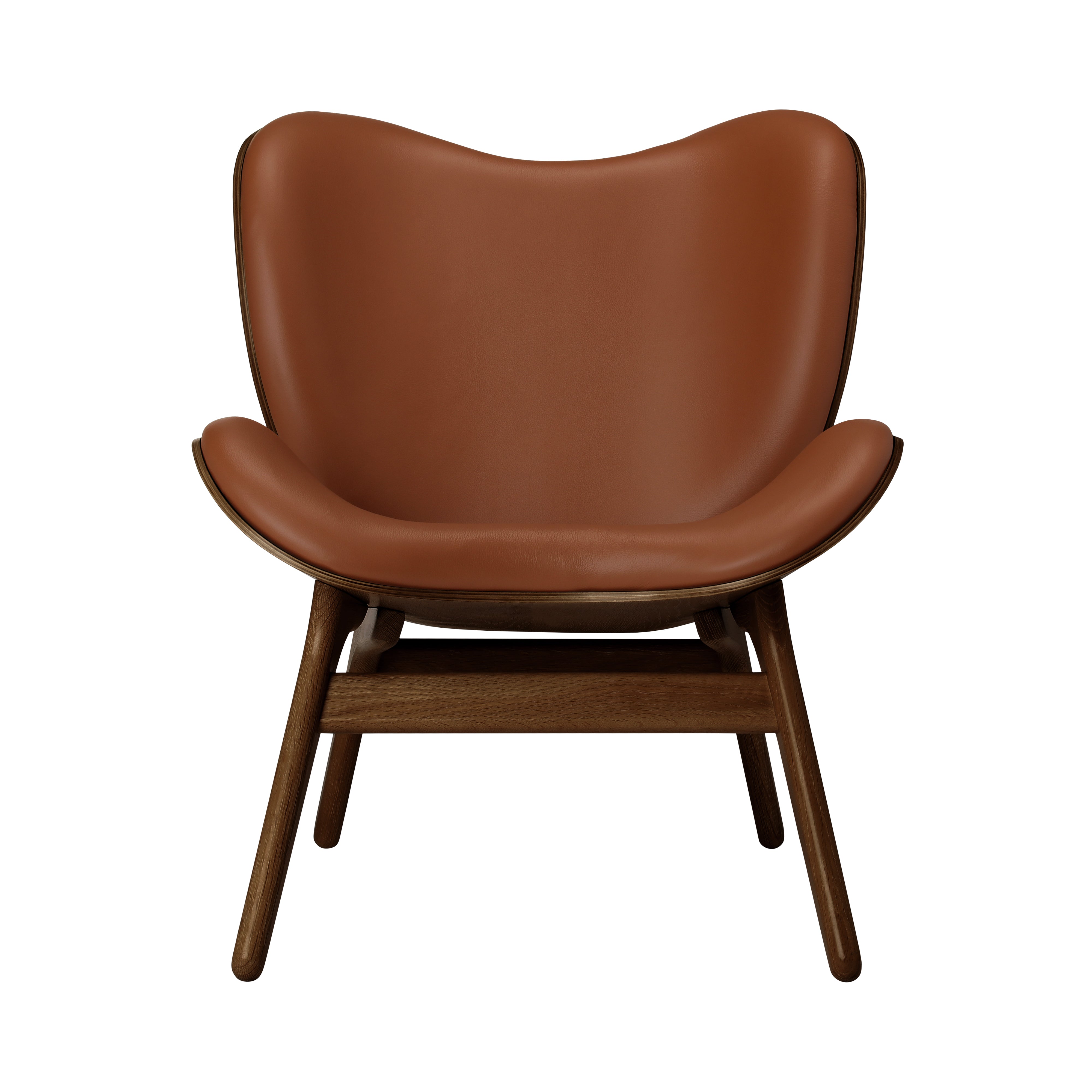 A Conversation Piece Lounge Chair: Dark Oak + Cognac