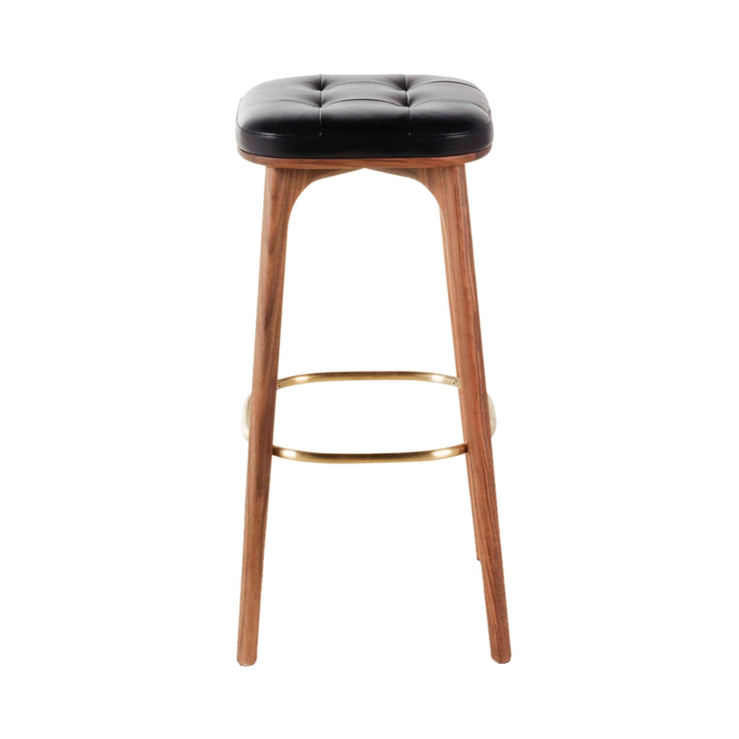 Utility Bar Stool: H760 + Natural Walnut