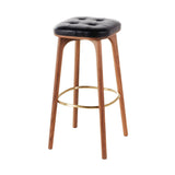 Utility Bar Stool: H760 + Natural Walnut