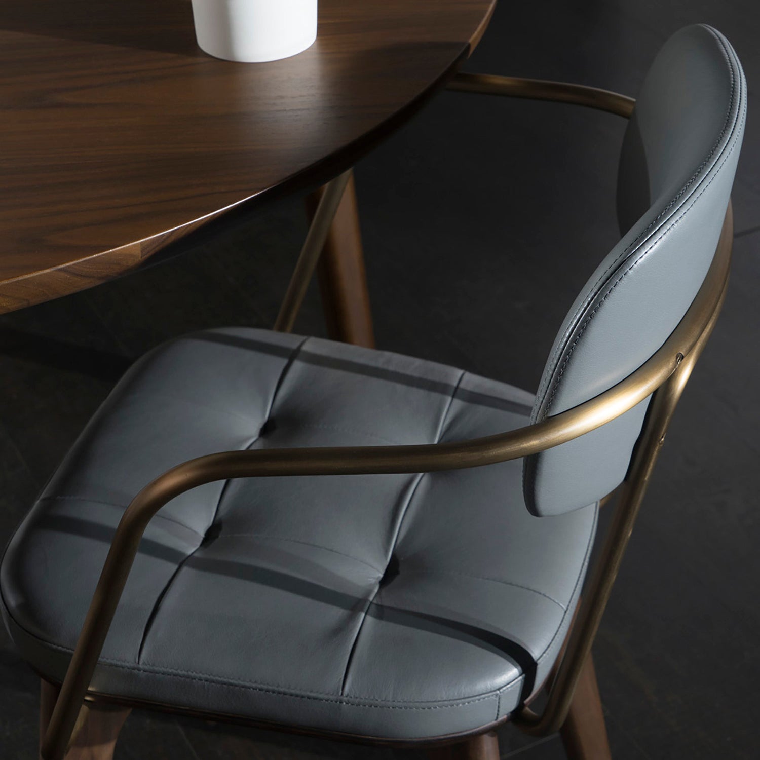 Utility Dining Armchair: Upholstered