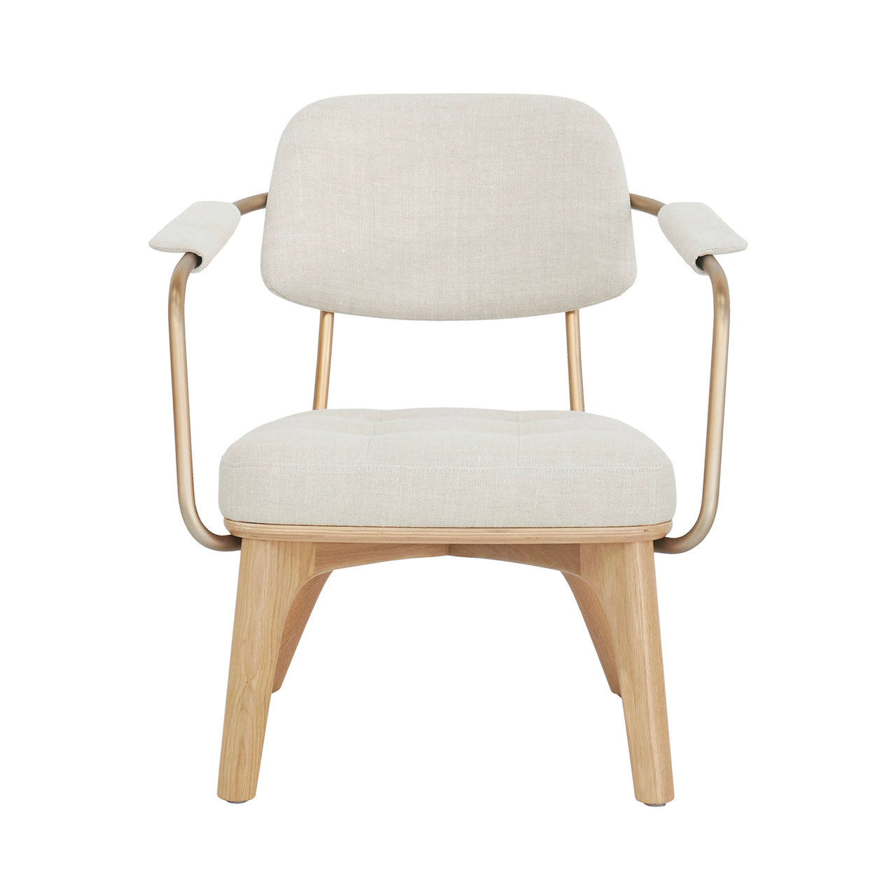 Utility Lounge Chair: Half Back + Natural Oak