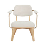Utility Lounge Chair: Half Back + Natural Oak