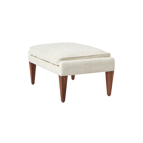 V11 Ottoman: Fully Upholstered + Oiled American Walnut