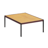 Grid Low Table: Oak Veneer + Black Red + Jet Black Metal
