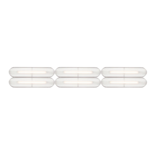 Vale System Ceiling/Wall Light: Horizontal + Side-to-End + Rust + Vale 6 - SE1