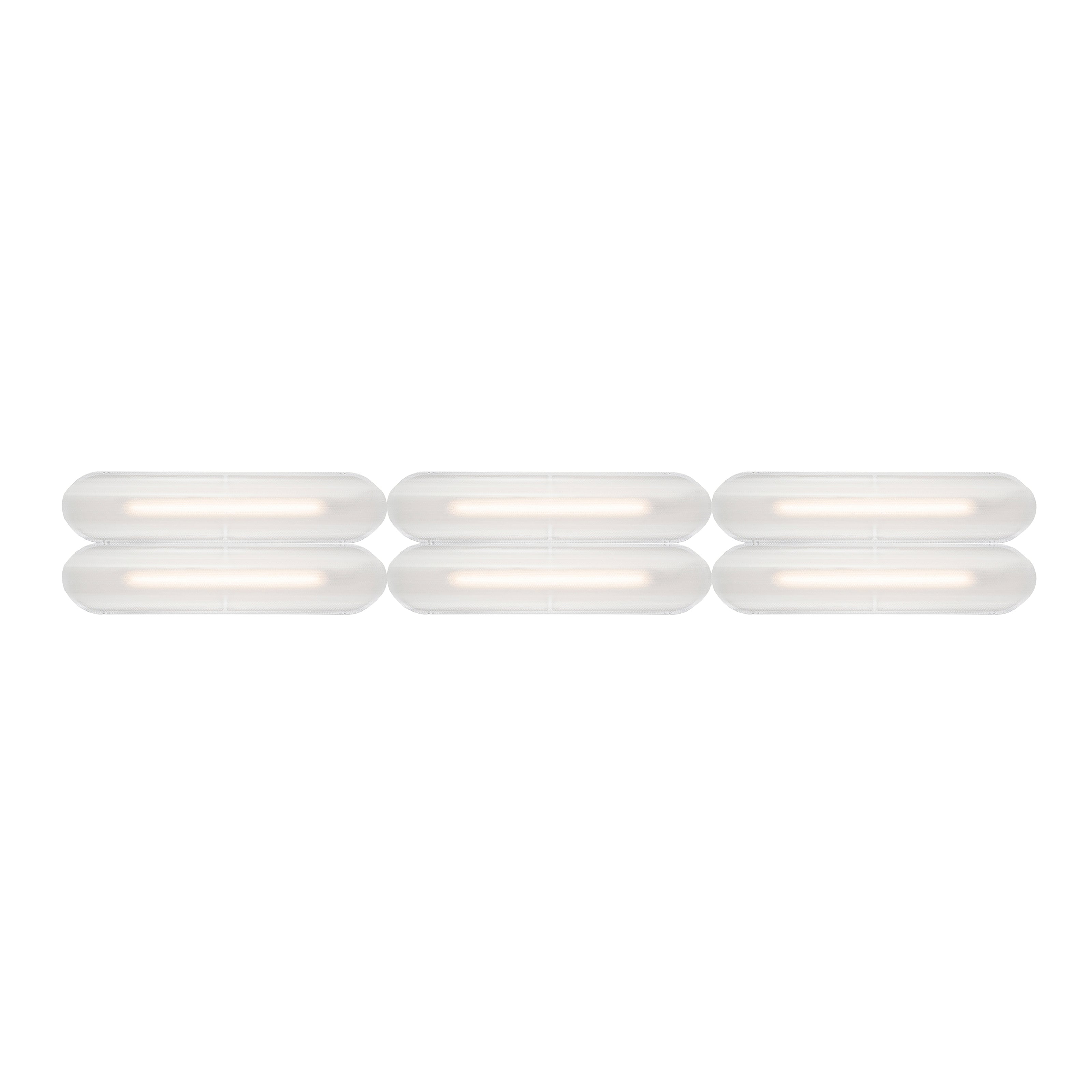 Vale System Ceiling/Wall Light: Horizontal + Side-to-End + Silica + Vale 6 - SE1