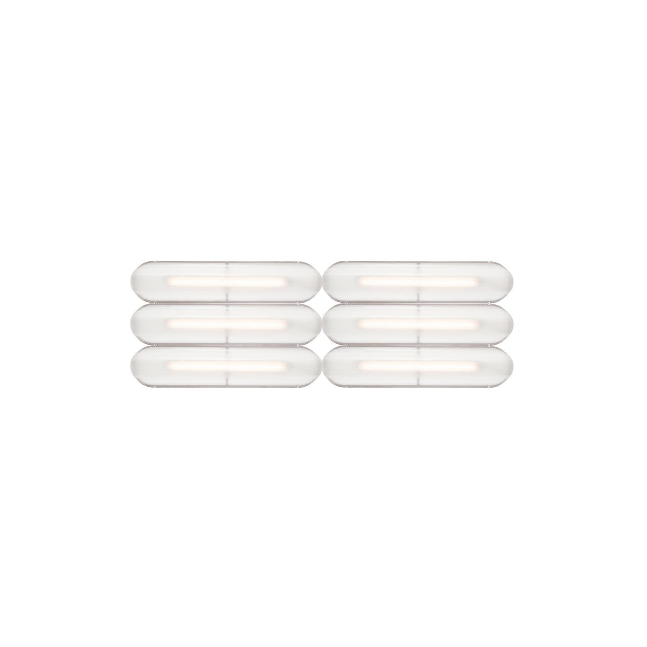 Vale System Ceiling/Wall Light: Horizontal + Side-to-End + Rust + Vale 6 - SE2