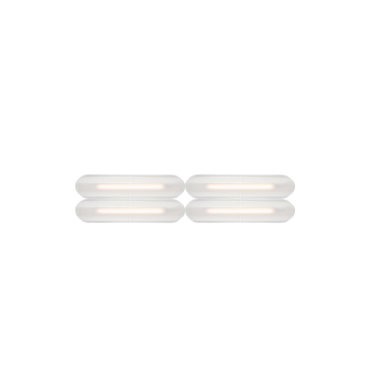 Vale System Ceiling/Wall Light: Horizontal + Side-to-End + Silica + Vale 4 SE