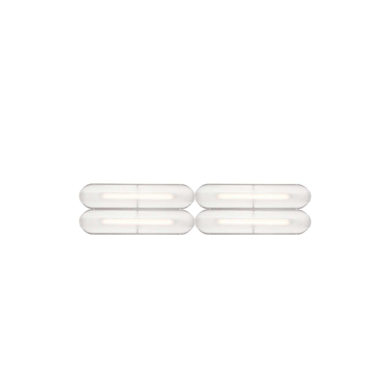 Vale System Ceiling/Wall Light: Horizontal + Side-to-End + Rust + Vale 4 SE