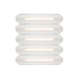 Vale System Ceiling/Wall Light: Horizontal + Side-to-Side + Vale 5 + Silica
