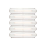 Vale System Ceiling/Wall Light: Horizontal + Side-to-Side + Vale 5 + Rust