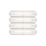 Vale System Ceiling/Wall Light: Horizontal + Side-to-Side + Vale 4 + Rust