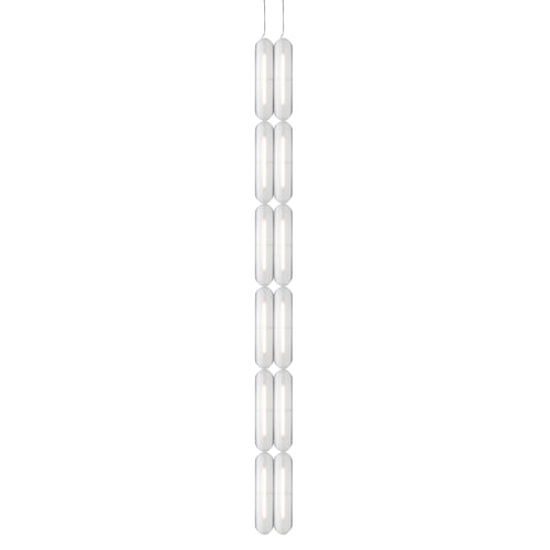 Vale System Pendant Light: Vertical + Side-to-End + Silica + Vale 6- SE
