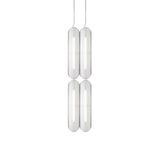 Vale System Pendant Light: Vertical + Side-to-End + Silica + Vale 4- SE