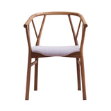 Valerie Armchair: Upholstered + Oak Stained Walnut