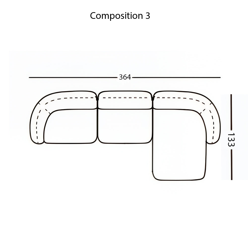 Vesta Modular Sofa: Configuration 3