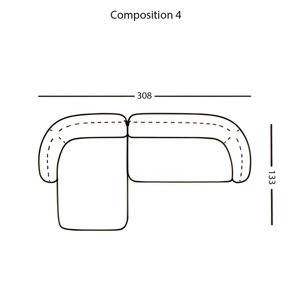 Vesta Modular Sofa: Configuration 4