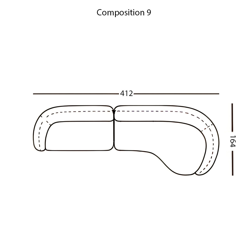 Vesta Modular Sofa: Configuration 9