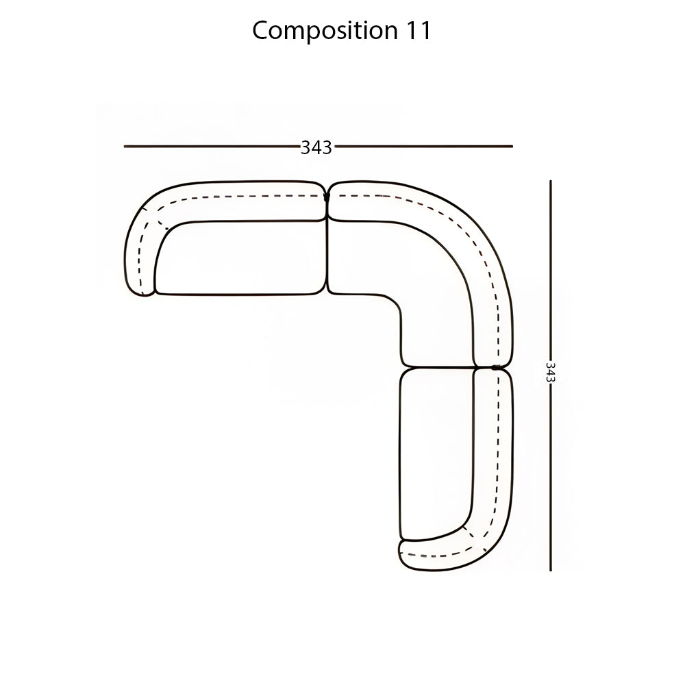 Vesta Modular Sofa: Configuration 11