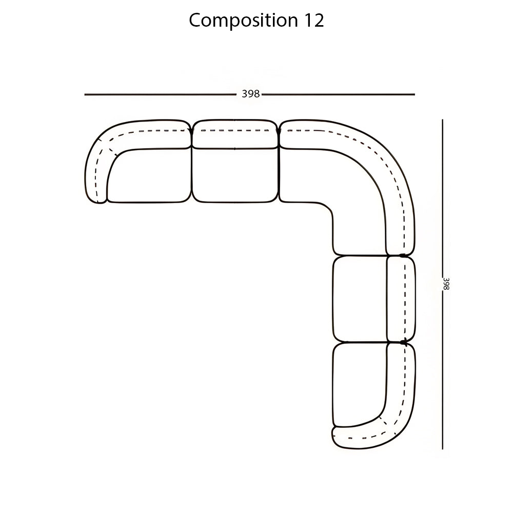 Vesta Modular Sofa: Configuration 12
