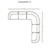 Vesta Modular Sofa: Configuration 12