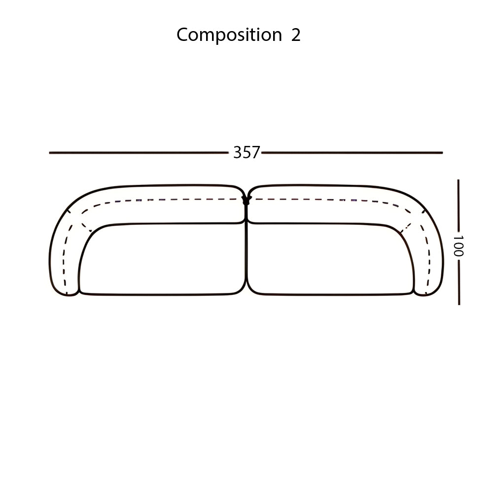 Vesta Modular Sofa: Configuration 2