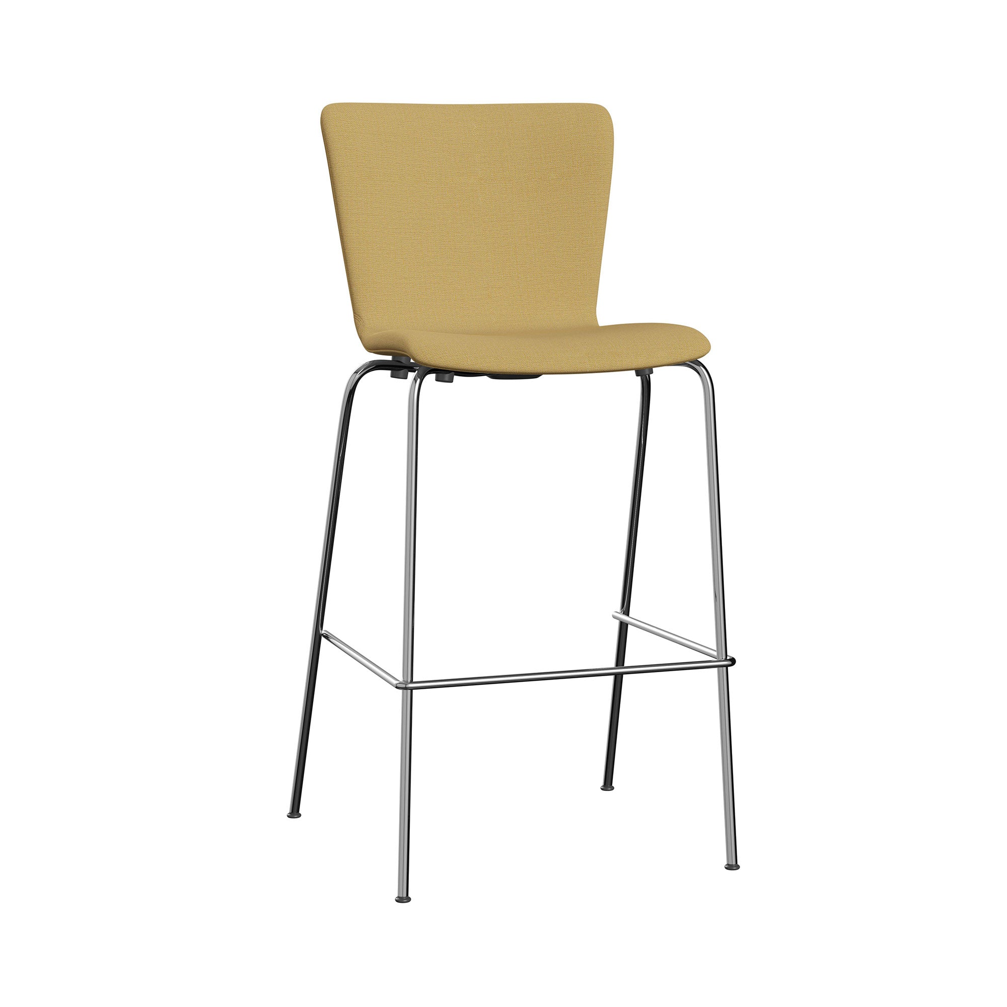 Vico Duo Bar + Counter Chair: Fully Upholstered + Bar + Chrome