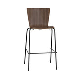 Vico Duo Stacking Bar + Counter Chair + Bar + Clear Lacquered Walnut + Black
