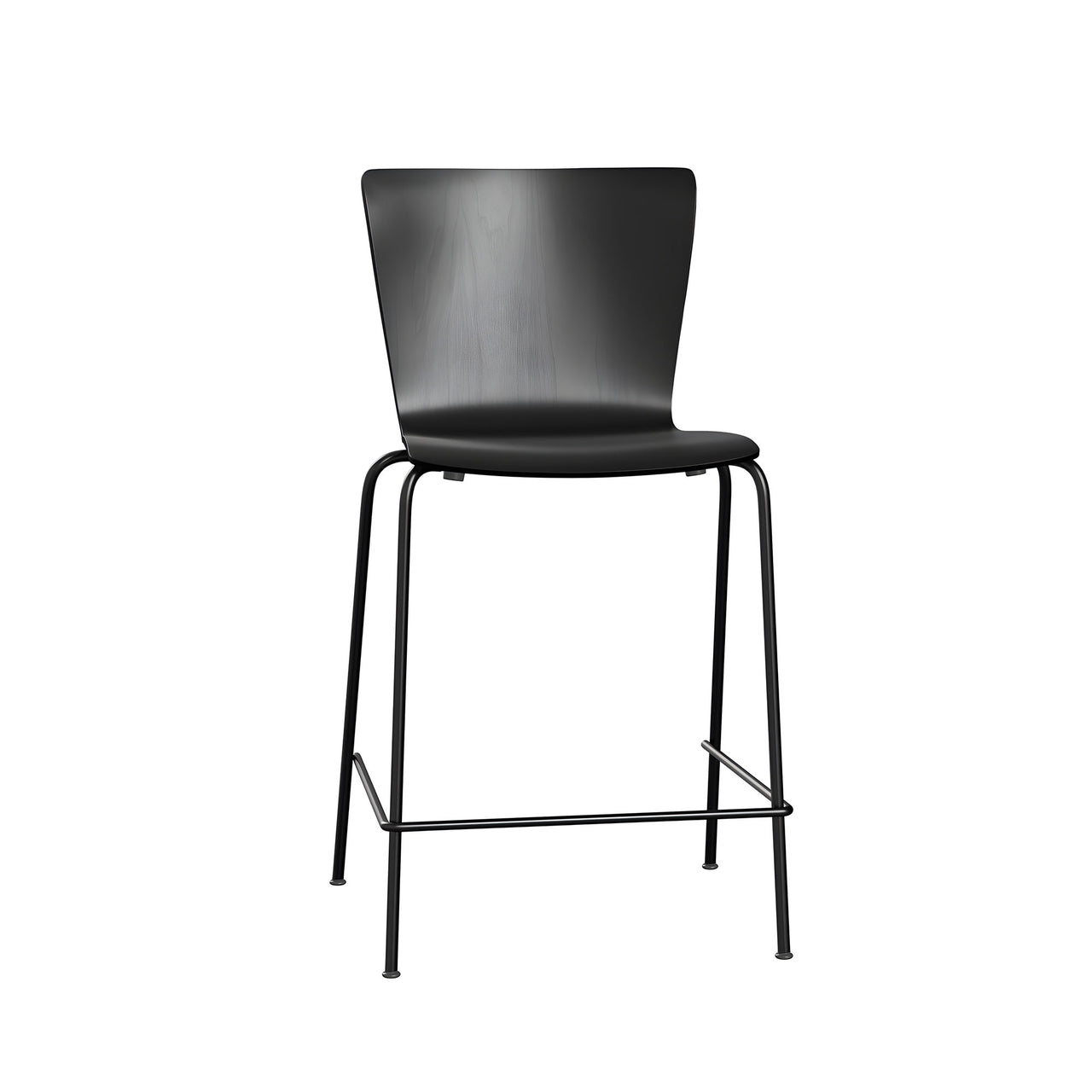 Vico Duo Stacking Bar + Counter Chair + Counter + Black Ash + Black